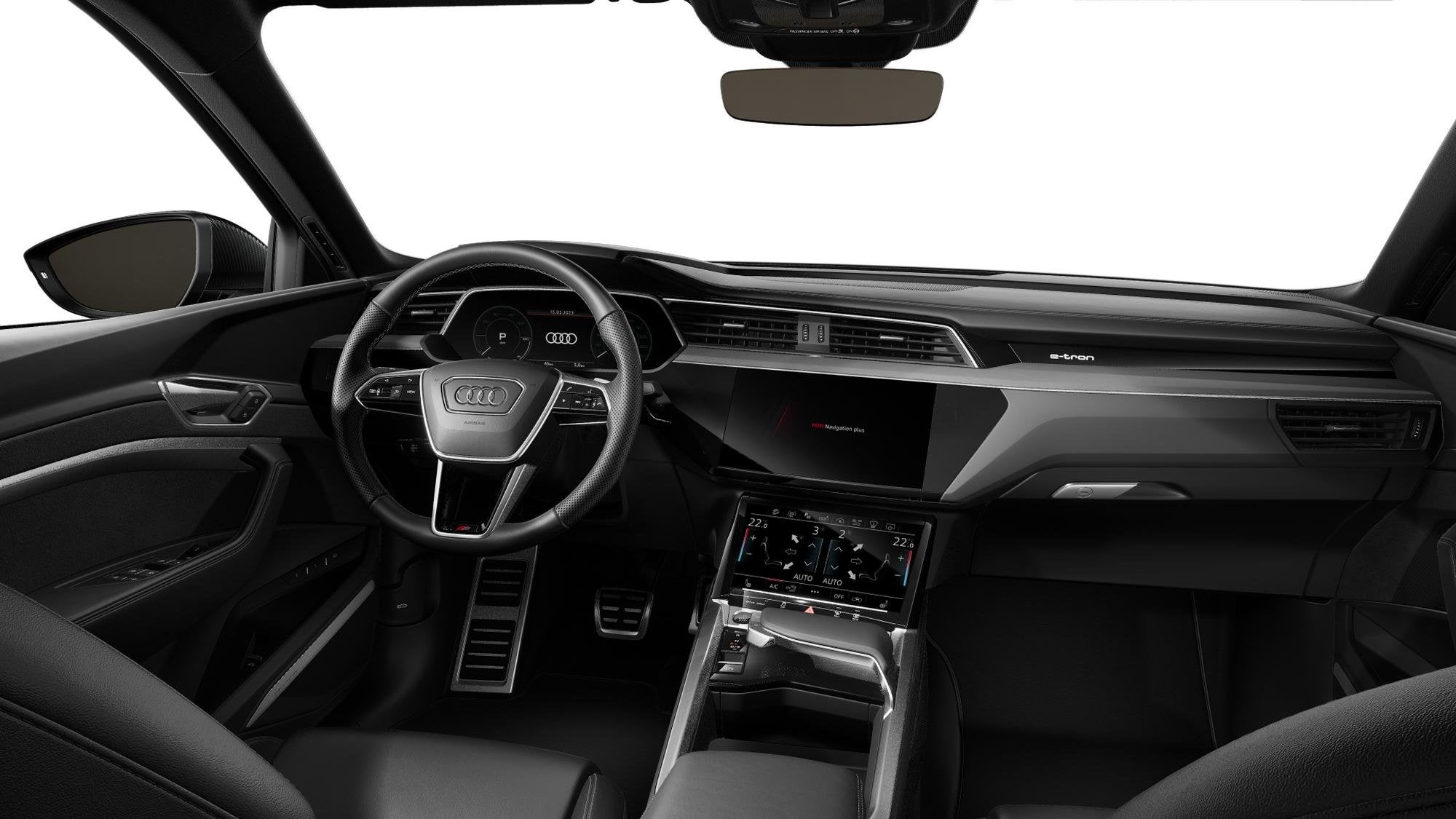 Audi Q8 Sportback e-tron 55 quattro S Edition 115 kWh Panora, Auto's, Automaat, Dealer onderhouden, Gebruikt, Huisgarantie