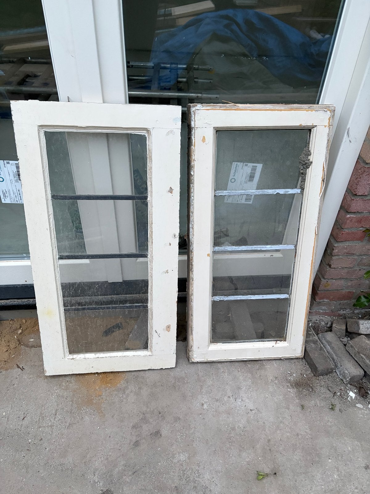 Glas in lood panelen, Ophalen, Gevelraam of Ruit, Gebruikt, Minder dan 80 cm
