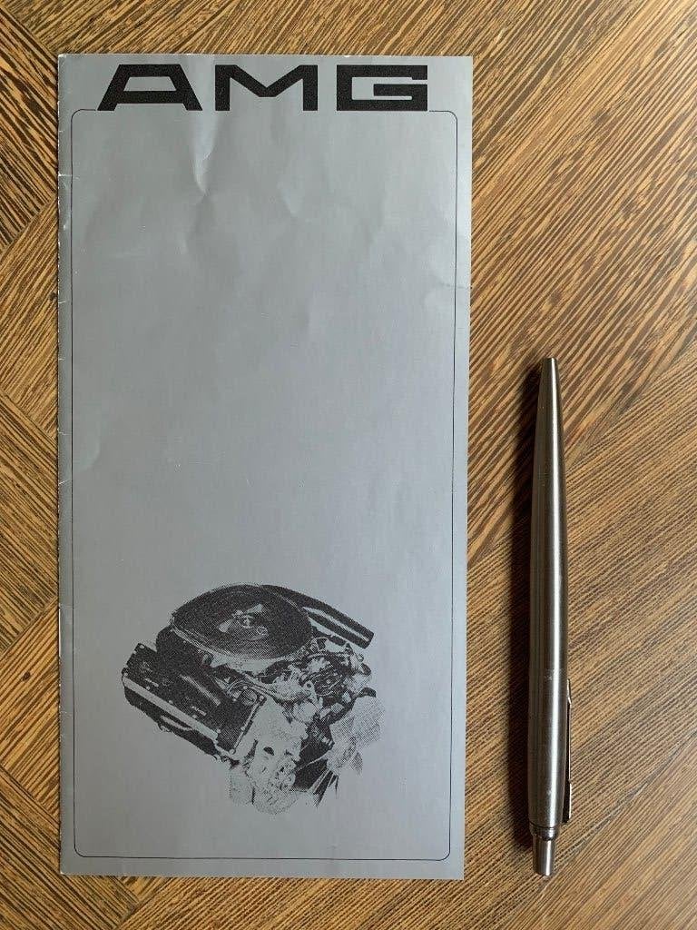 Folder brochure Mercedes-Benz AMG pre-merger ca. 1985 izgst, Zo goed als nieuw, Mercedes-Benz, Mercedes, Ophalen of Verzenden