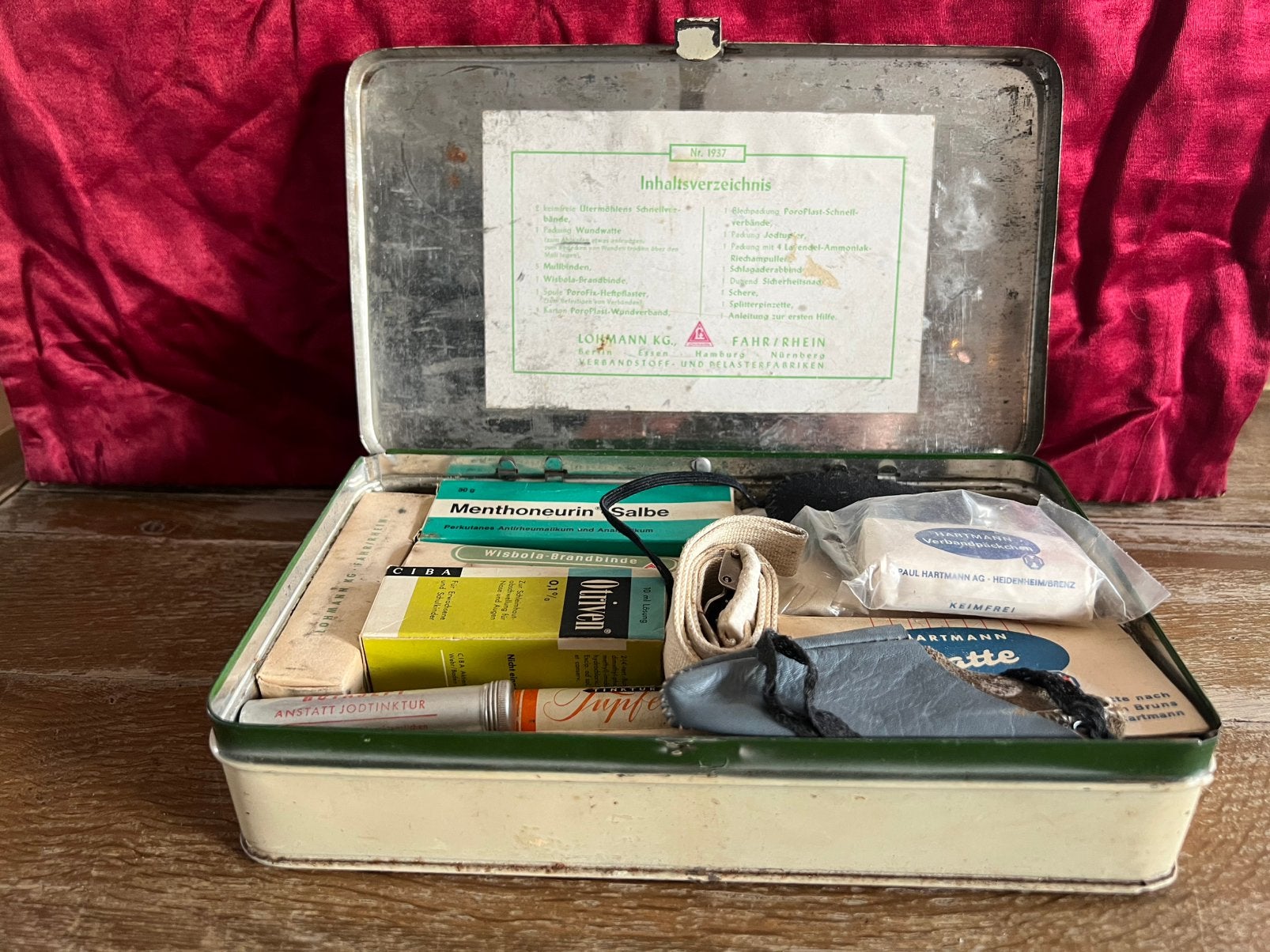 VINTAGE EHBO KISTJE LOHMANN, Antiek en Kunst, Ophalen of Verzenden
