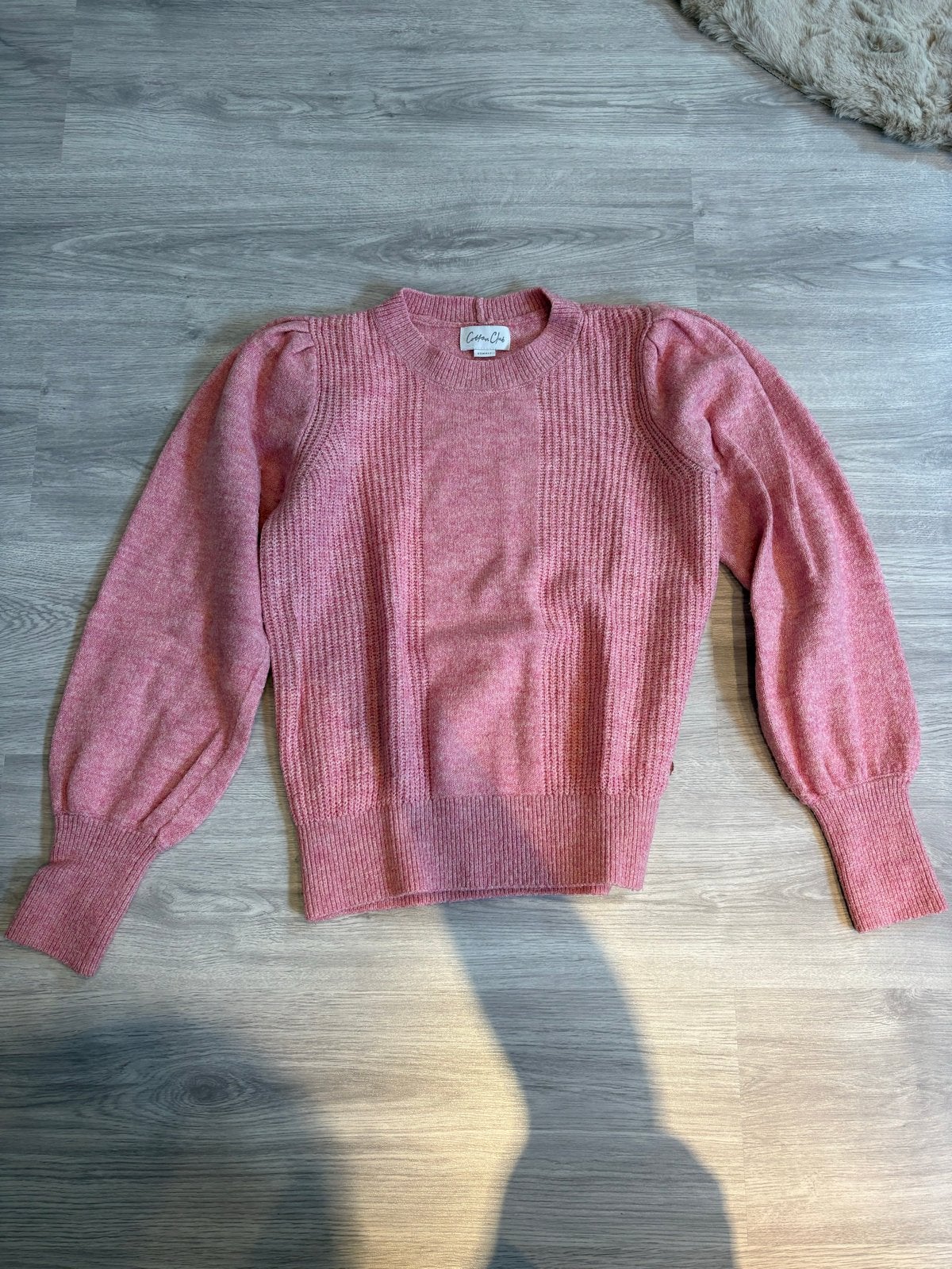Roze trui met pofmouwen van Cotton Club, Kleding | Dames, Truien en Vesten, Ophalen of Verzenden, Zo goed als nieuw, Maat 34 (XS) of kleiner