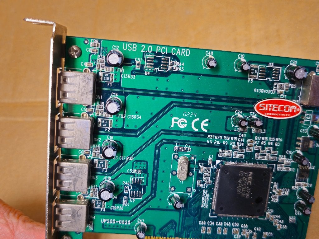 Sitecom USB 2.0 PCI-kaart met 4 externe poorten, Computers en Software, Netwerkkaarten, Ophalen of Verzenden, Gebruikt, Intern