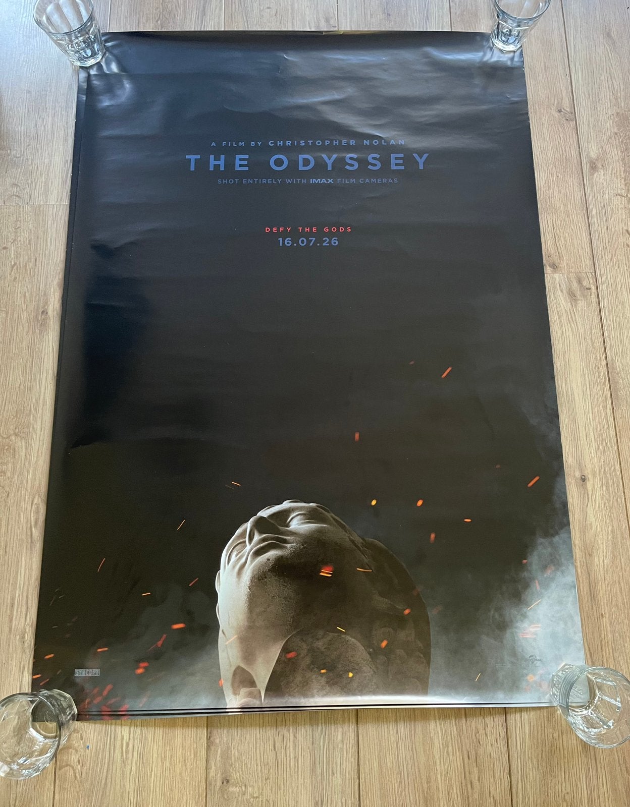 Filmposter The Odyssey 100 x 70 cm dubbelzijdig, Ophalen of Verzenden, Zo goed als nieuw, Deurposter of groter, Film en Tv