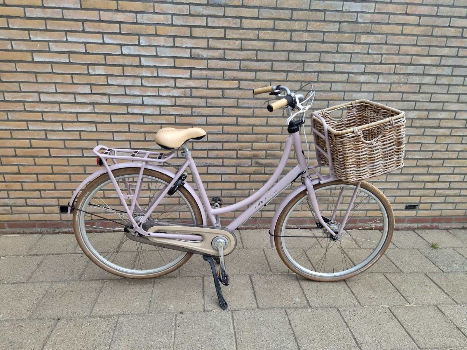 Pastelroze Batavus Diva damesfiets 50 cm en 7 versnellingen, Ophalen, Gebruikt, 47 tot 50 cm, Versnellingen