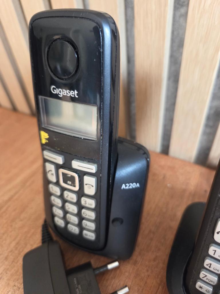 Gigaset A220A draadloze telefoons (set van 2), Telecommunicatie, Ophalen of Verzenden, Gebruikt, 2 handsets