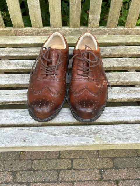    Ecco Hybride bruine heren golfschoen maat 43, Ophalen of Verzenden, Zo goed als nieuw, Schoenen, Overige merken