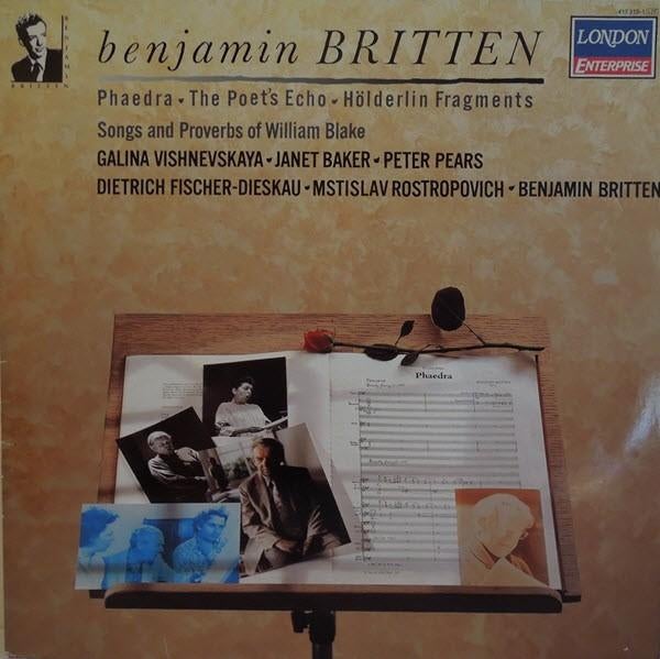 LP - Benjamin Britten - Galina Vishnevskaya - Rostropovich, Cd's en Dvd's, Vinyl | Klassiek, Zo goed als nieuw, Beschermende buitenhoes