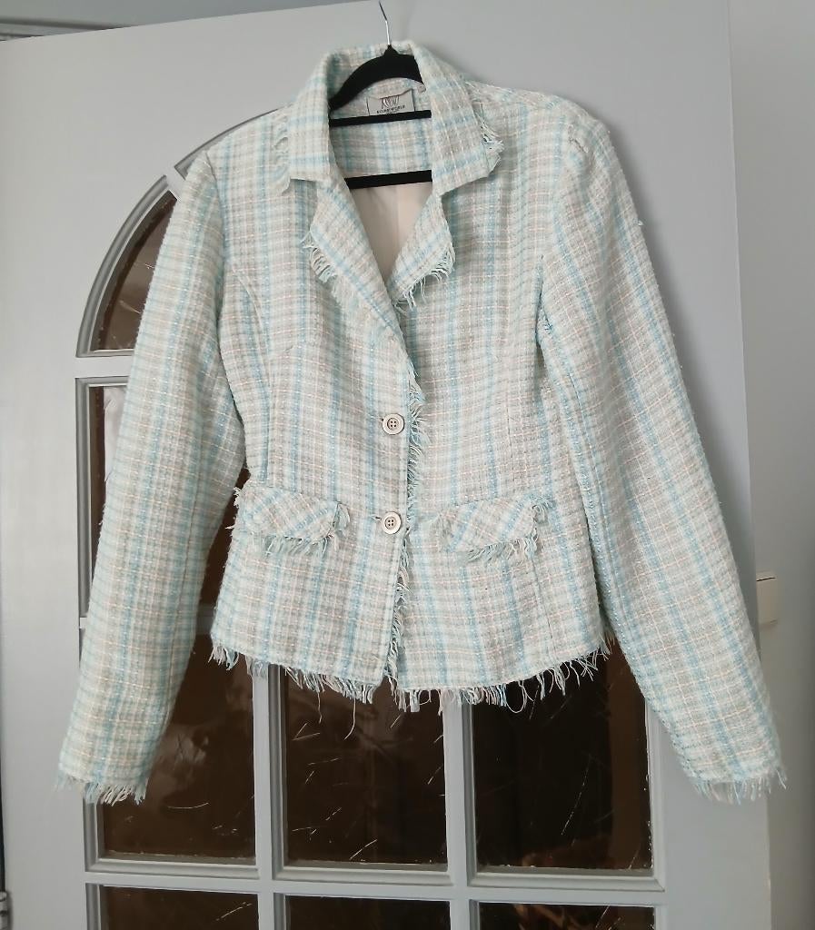 Blazer Blauw Maat M, Kleding | Dames, Ophalen of Verzenden, Gedragen, Maat 38/40 (M), Blauw