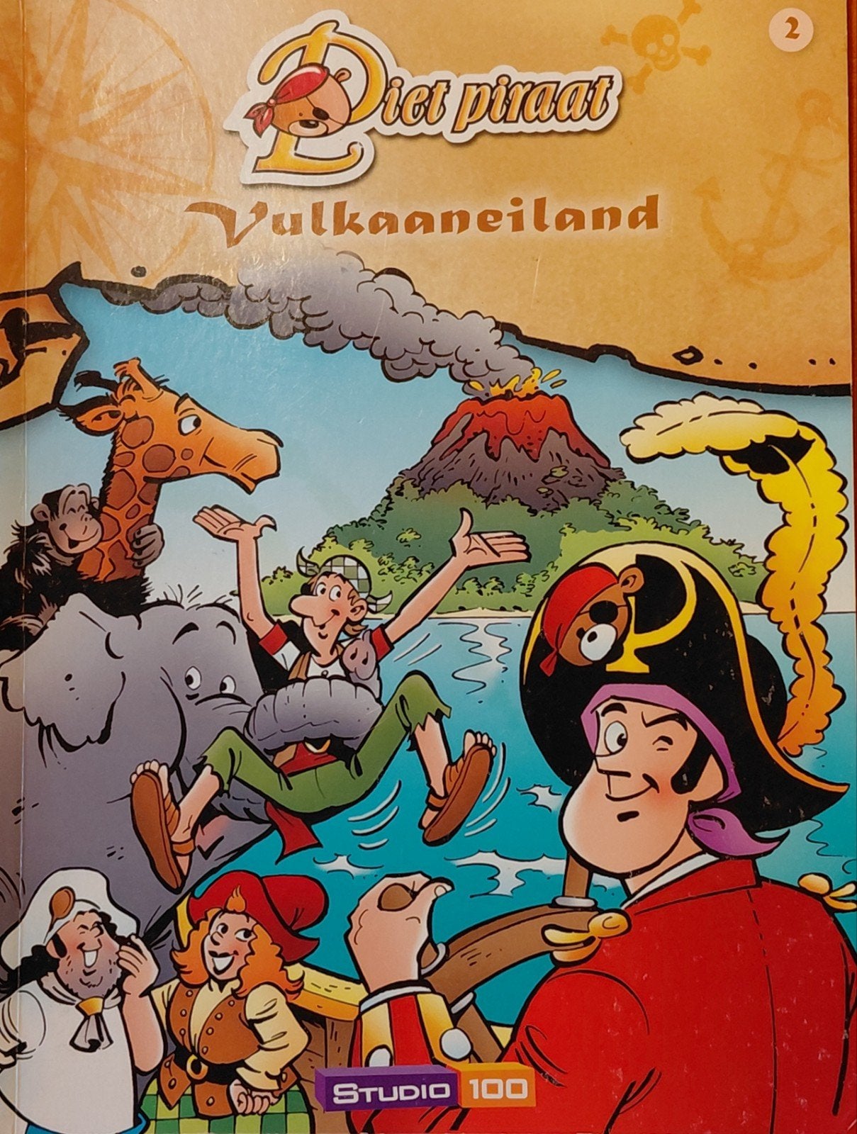 Piet Piraat: De schipbreukeling & Vulkaaneiland, Ophalen of Verzenden, Zo goed als nieuw, Studio 100, Fictie algemeen