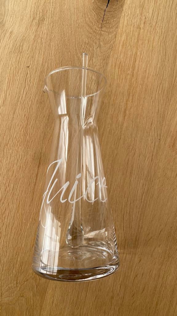 Rivièra maison juice karaf met lepel, Glas of Glazen, Gebruikt, Ophalen of Verzenden, Glas