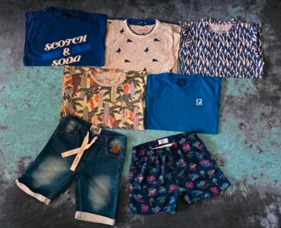 Merkkleding pakket 7st zomer jongen draagmaat 134 140, Kinderen en Baby's, Kinderkleding | Maat 128, Ophalen of Verzenden, Zo goed als nieuw