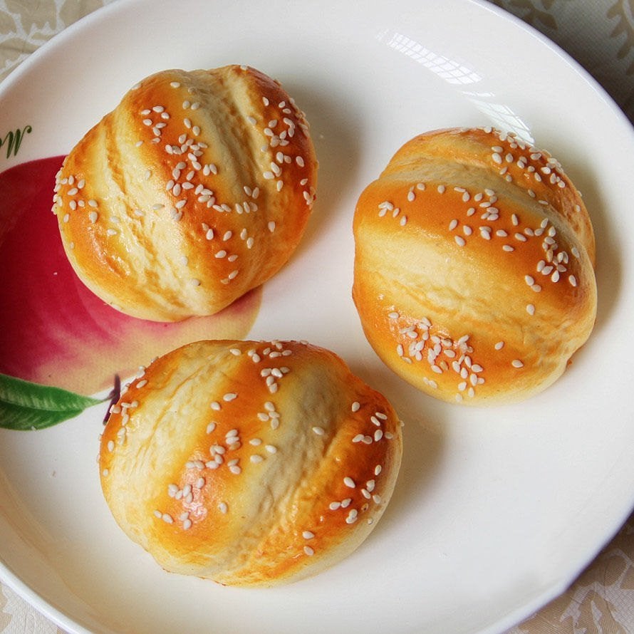 3 Kunst Bolletjes / Brood Nep Sier Sesam Bakker Voedsel, Huis en Inrichting, Woonaccessoires | Overige, Verzenden, Nieuw