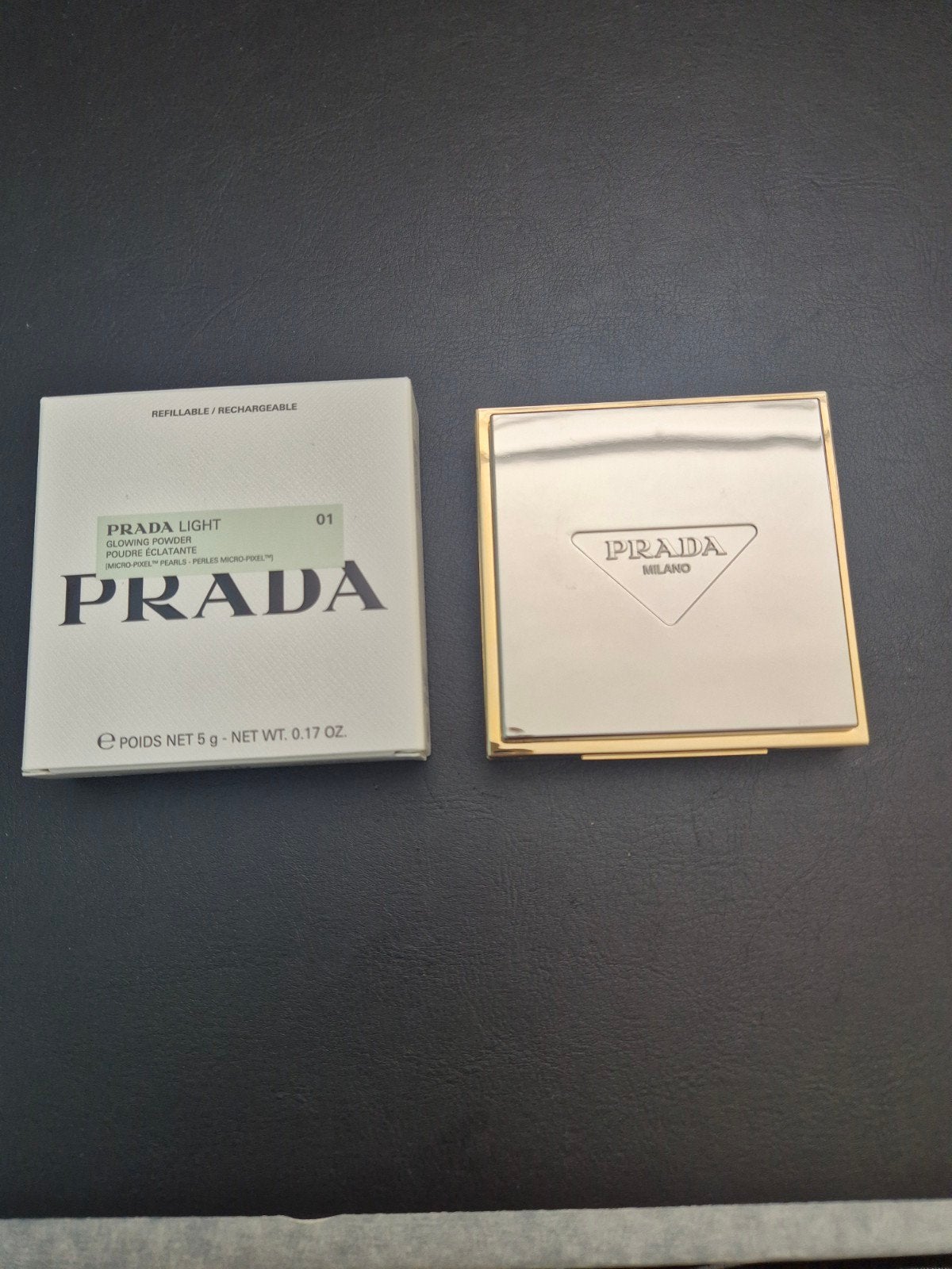 Prada Light Glowing Powder - Highlighter/Bronzer, Bruin, Gehele gezicht, Ophalen of Verzenden, Zo goed als nieuw