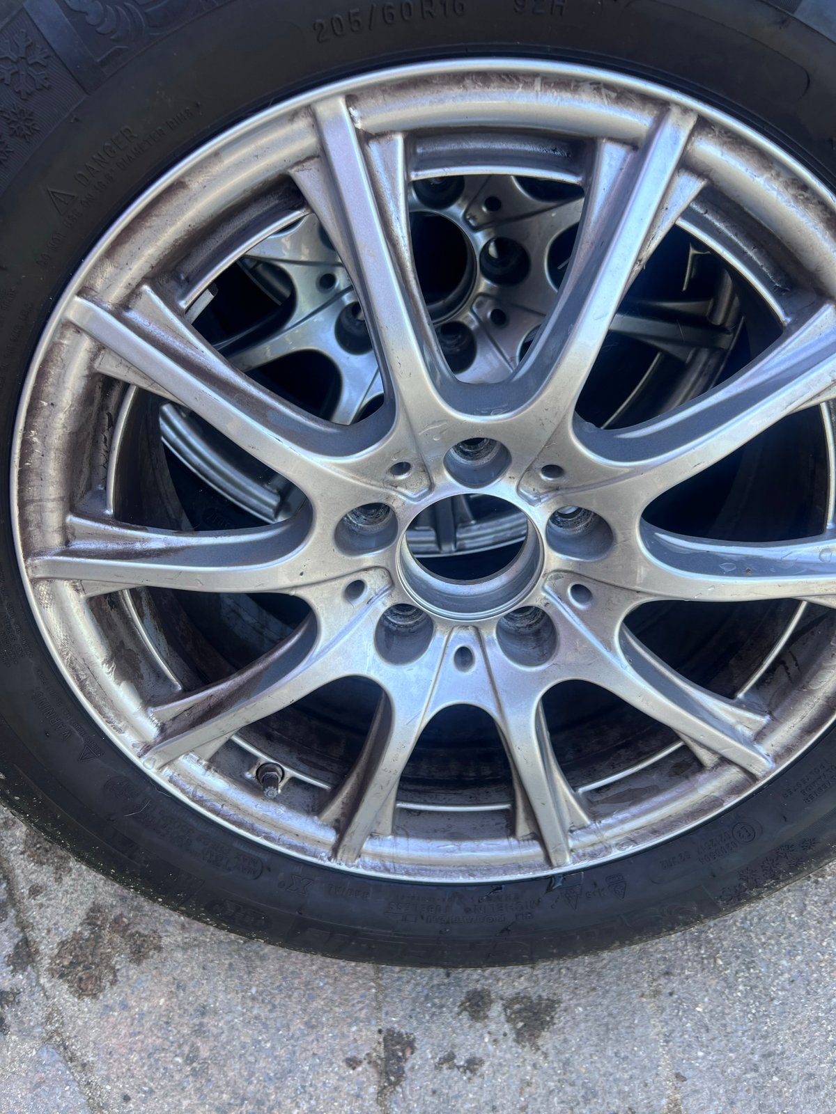 MercedesVelgen met Winterbanden 205/60R16, Ophalen, Gebruikt