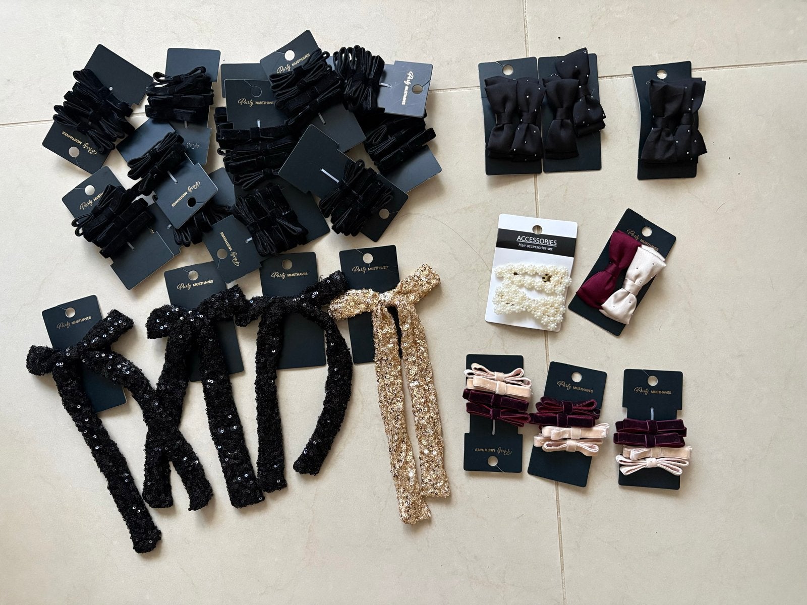 Partij 25 stuks diverse haaraccessoires, ., Nieuw, Ophalen of Verzenden, .