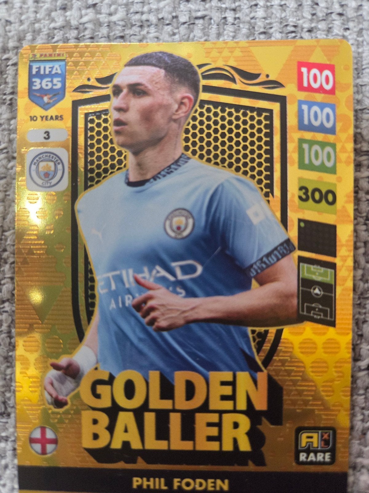 Panini FIFA 2025 Phil Foden Golden Baller Adrenalyn XL, Ophalen of Verzenden, Zo goed als nieuw, Buitenlandse clubs, Poster, Plaatje of Sticker