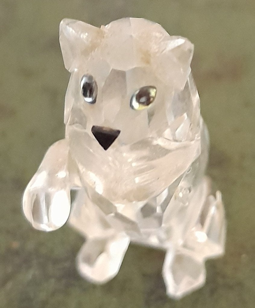 Kat (klein) - Swarovski Silver Cristal, Verzamelen, Swarovski, Verzenden, Gebruikt, Figuurtje