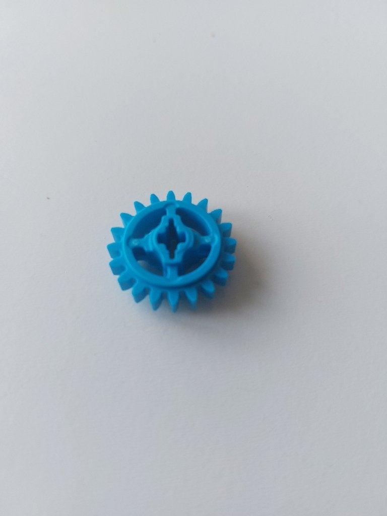 7 technic Lego tandwielen hemelsblauw, Lego, Ophalen of Verzenden, Zo goed als nieuw, Technic