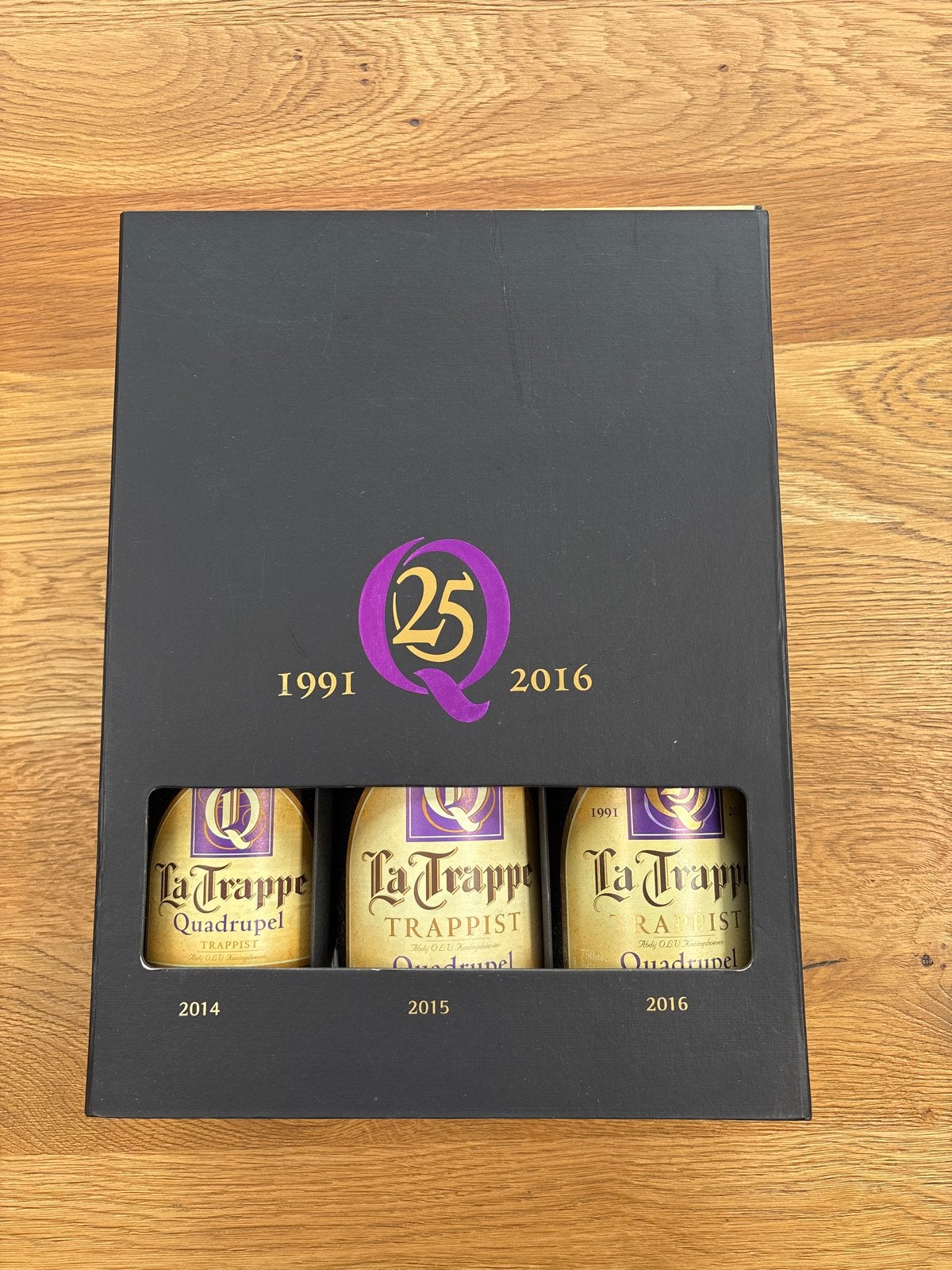 La Trappe Quadrupel 25 Jaar Jubileum Box (2014, 2015, 2016), Verzamelen, Biermerken, Ophalen, Nieuw, Overige typen