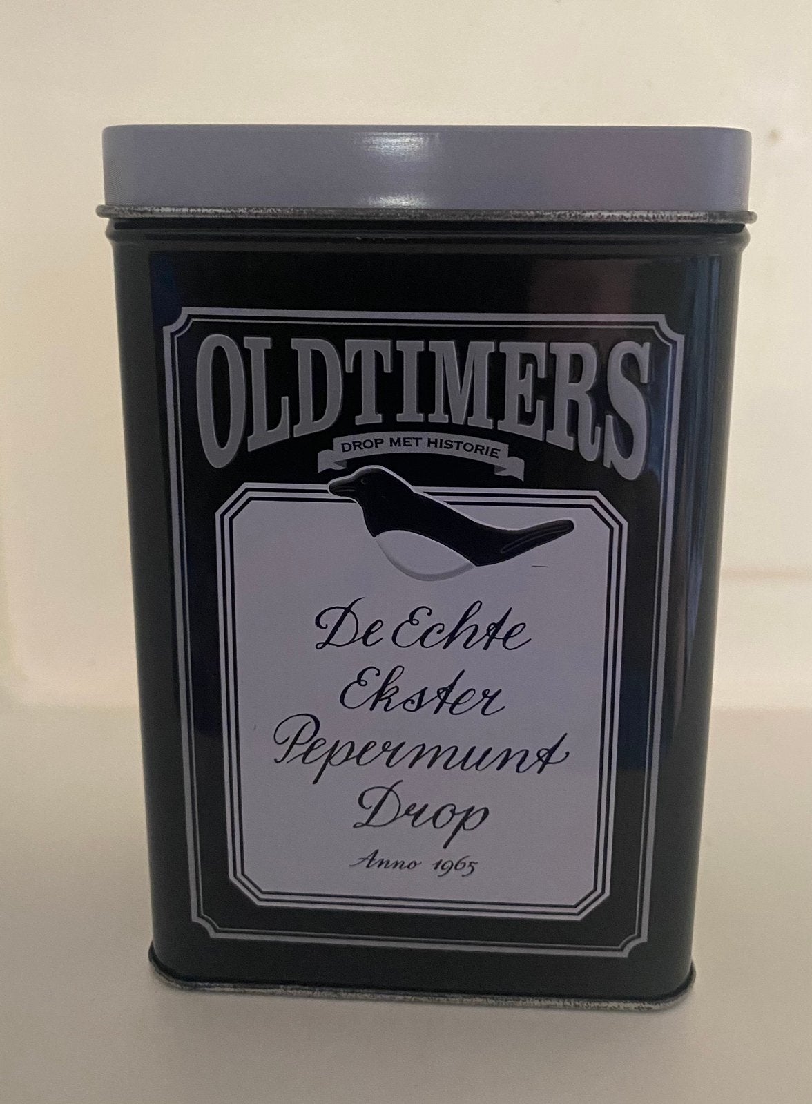 Blikje van Oldtimers. De Echte Ekster Pepermunt Drop. H.13,5, Ophalen of Verzenden, Zo goed als nieuw, Overige, Overige merken