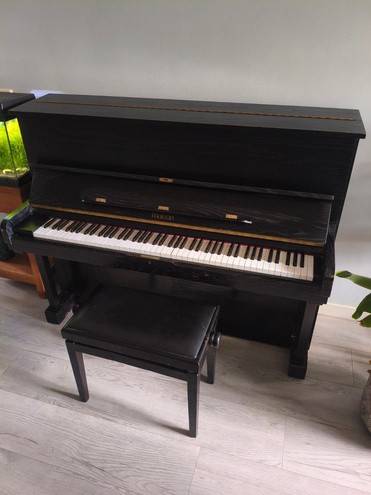 Hyundai U835 Maeari Piano met kruk - Zwart, Ophalen, Gebruikt, Zwart, Piano