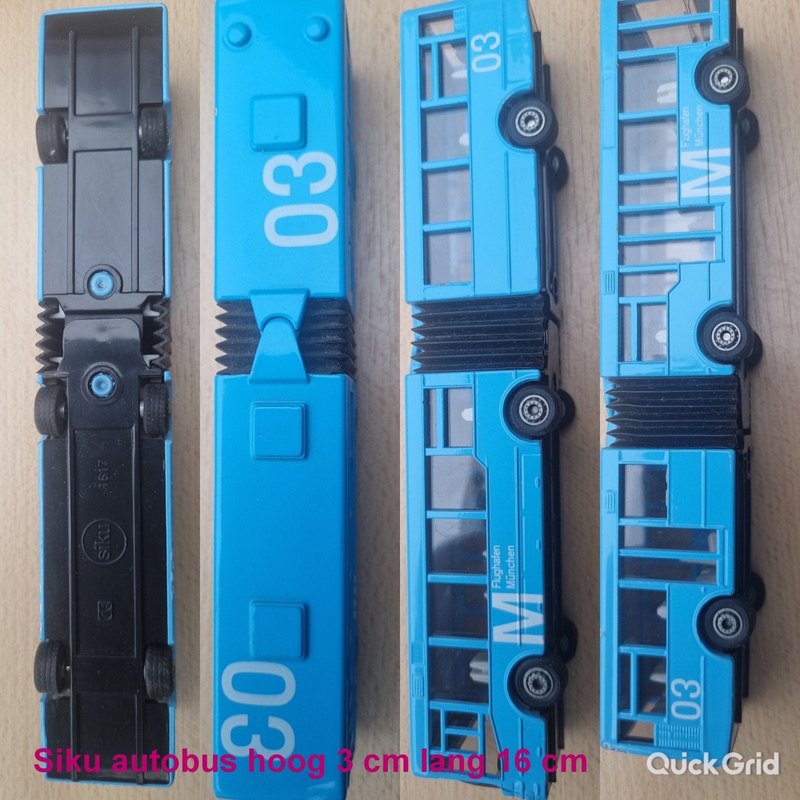 Siku Gelede Autobus Modelauto - Blauw - 16 cm, Ophalen of Verzenden, Gebruikt