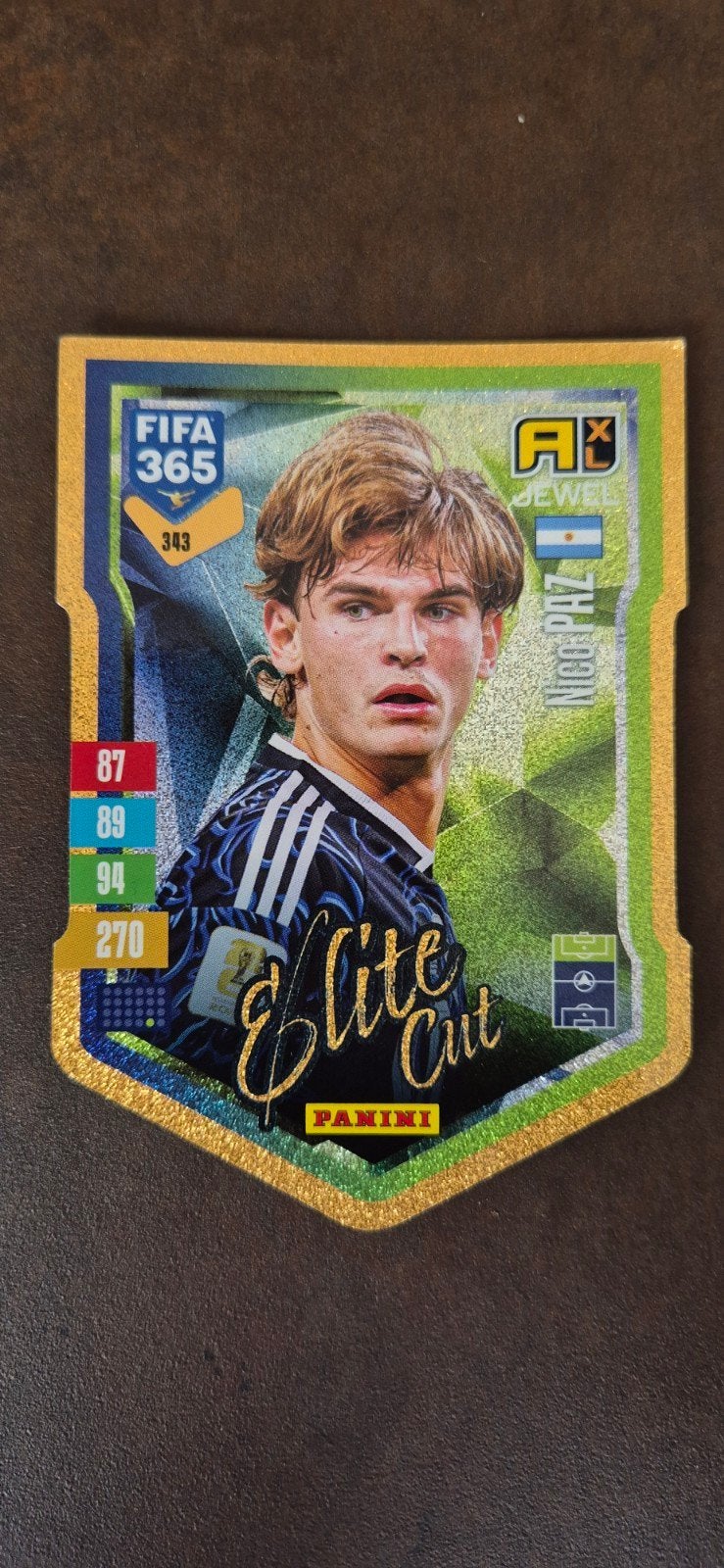 Nico Paz Elite Cut Jewel #343 Panini FIFA 365 Adrenalyn XL, Verzamelen, Ophalen of Verzenden