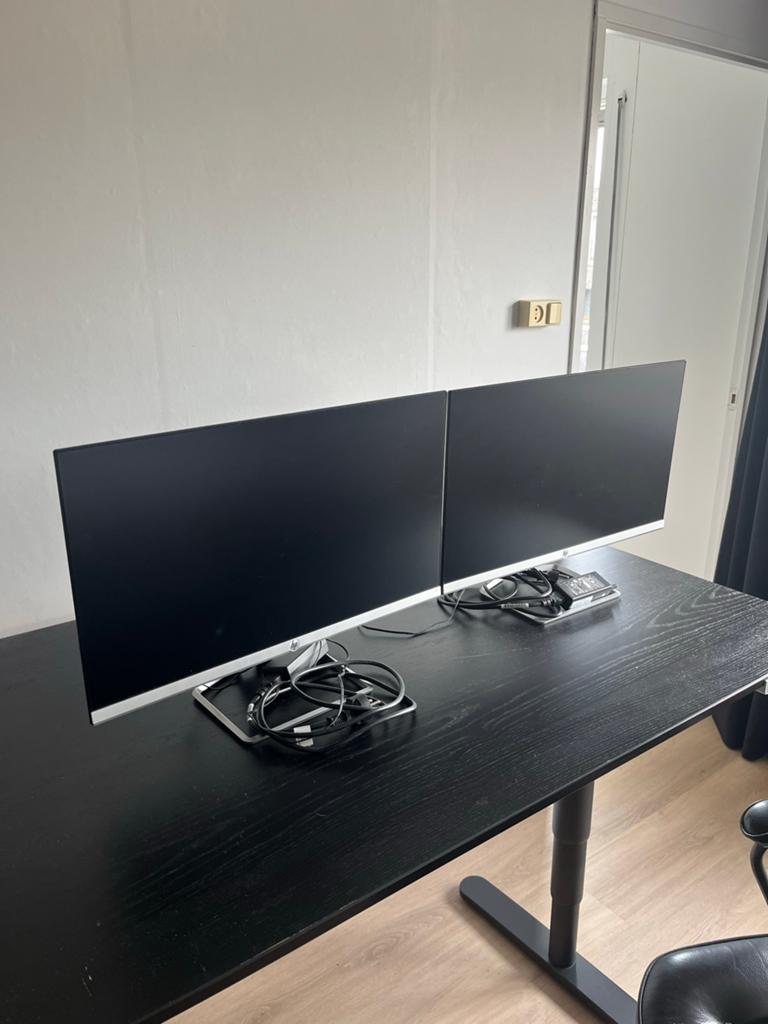 HP monitoren (2 stuks) - Ideaal voor thuiswerken/kantoor, Computers en Software, Monitoren, Ophalen, HDMI, Kantelbaar, Full HD
