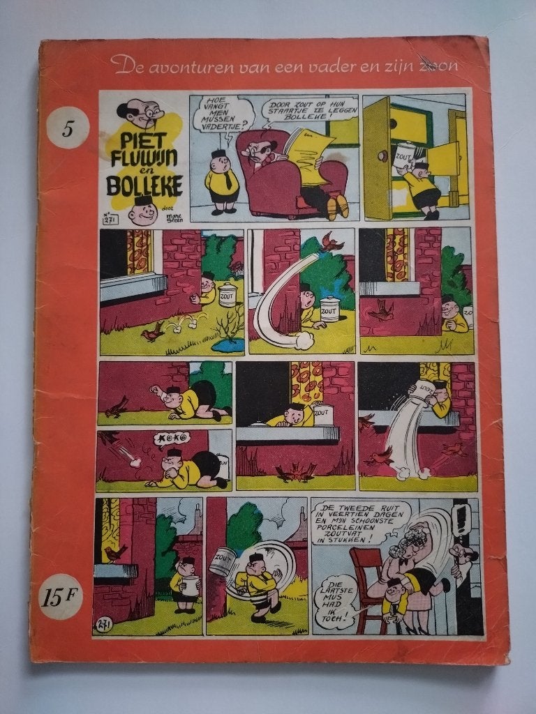 PIET FLUWIJN EN BOLLEKE 5 (1965), Gelezen, Marc Sleen, Eén stripboek, Ophalen of Verzenden