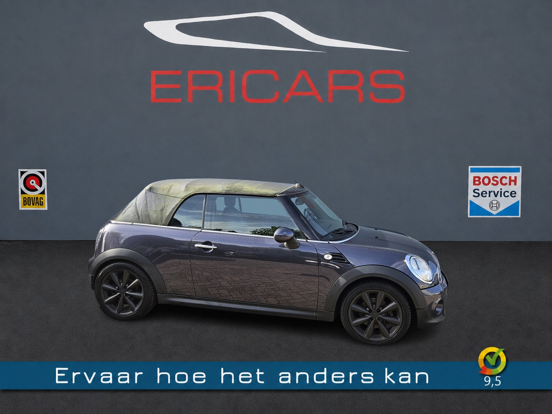 MINI Cabrio 1.6 Cooper Pepper Leer/Stof / LM / PDC, Euro 5, Gebruikt, Zwart, Cabriolet