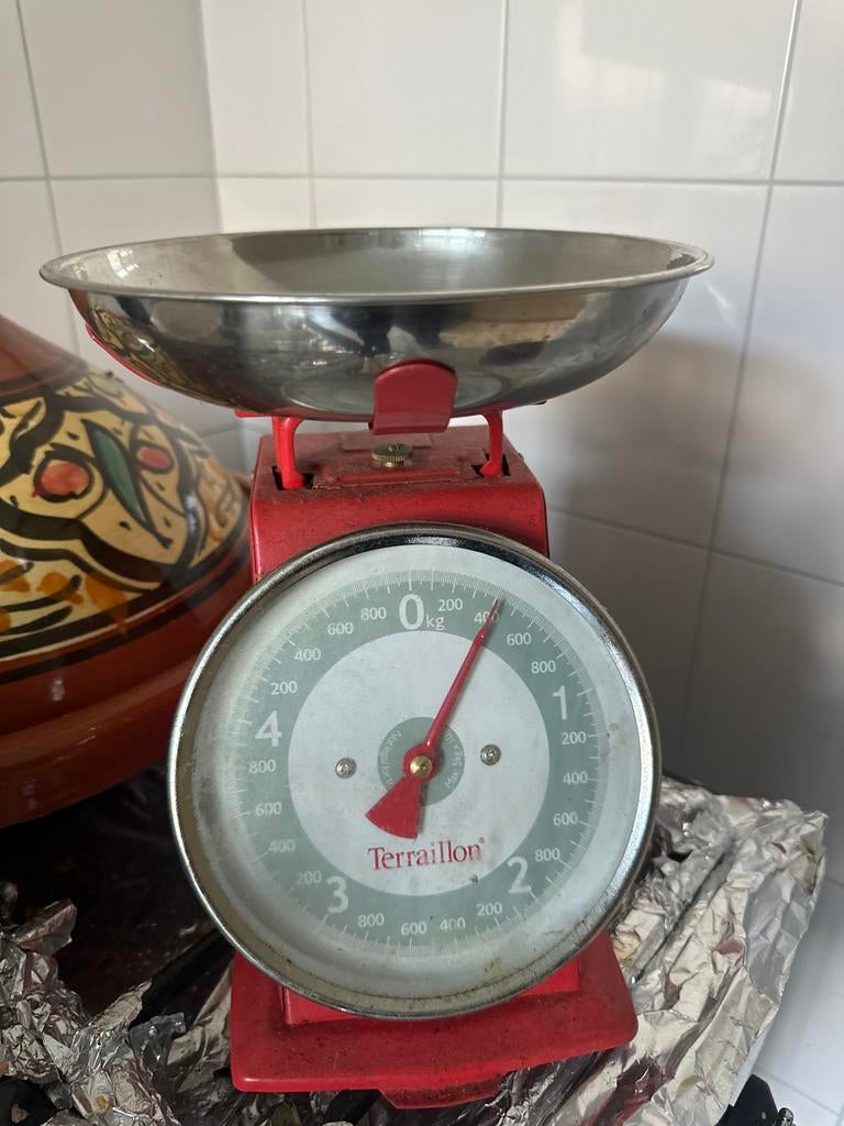 Terraillon keukenweegschaal, Witgoed en Apparatuur, Weegschalen, Keukenweegschaal, Ophalen of Verzenden, Gebruikt, Minder dan 10 kg
