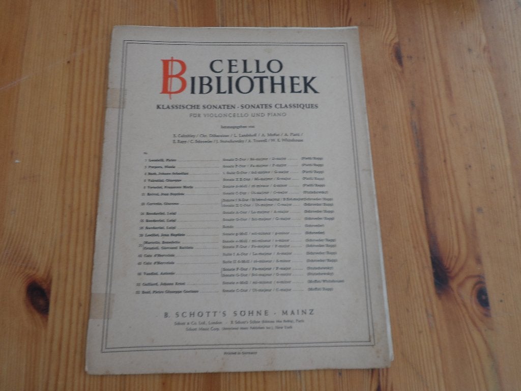 G. Battista sammartini - sonate in g dur, Cello, Gebruikt, Klassiek, Ophalen of Verzenden