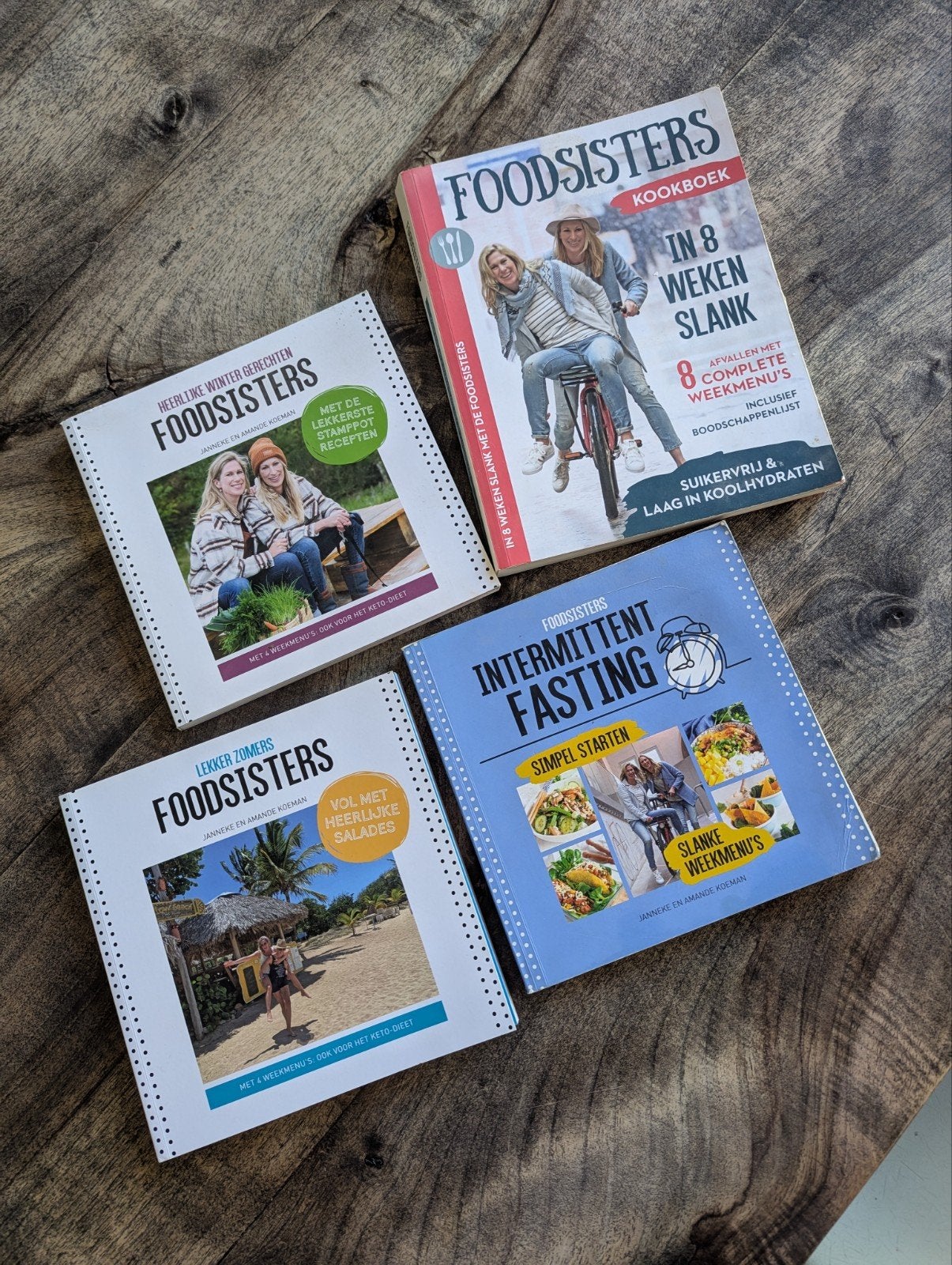 FoodSisters Kookboeken 4 verschillende, Voorgerechten en Soepen, Janneke en Amande Koeman, Gezond koken, Ophalen of Verzenden
