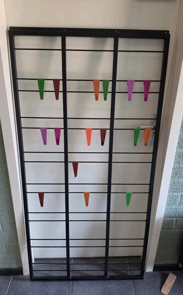 Vintage Pilastro 'Toonladder' kapstok met gekleurde haken, Gebruikt, 200 cm of meer, Metaal, Ophalen