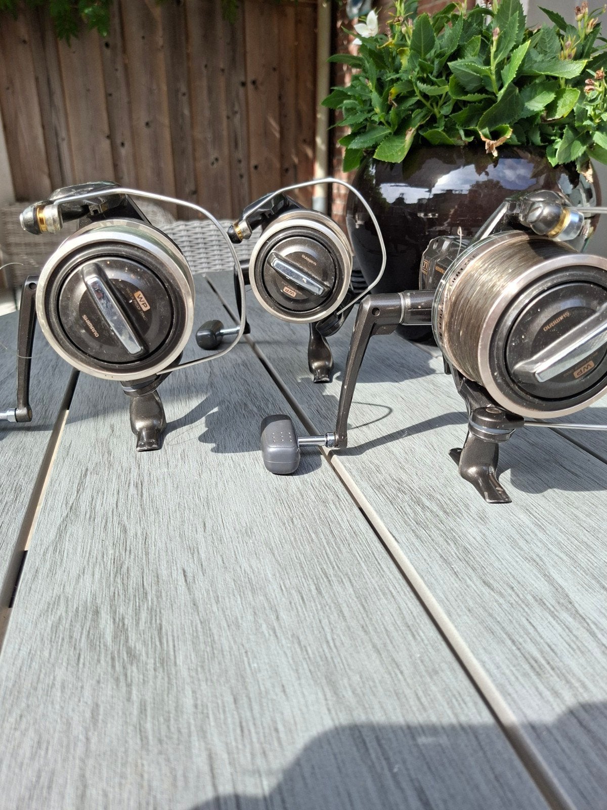Set van 3 Shimano Big Baitrunner LC molens, Ophalen of Verzenden, Gebruikt, Molen
