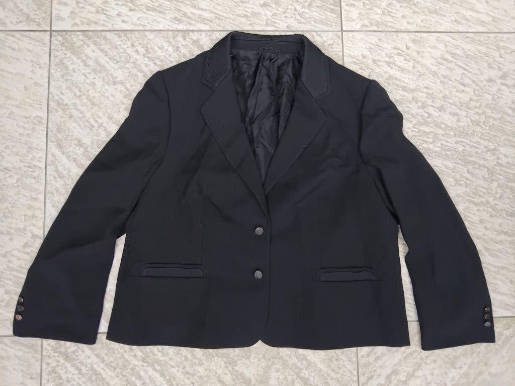 Vintage Delmod colbert jasje zwart wolmix maat 46 blazer jas, Zwart, Maat 46/48 (XL) of groter, Ophalen of Verzenden, Jasje