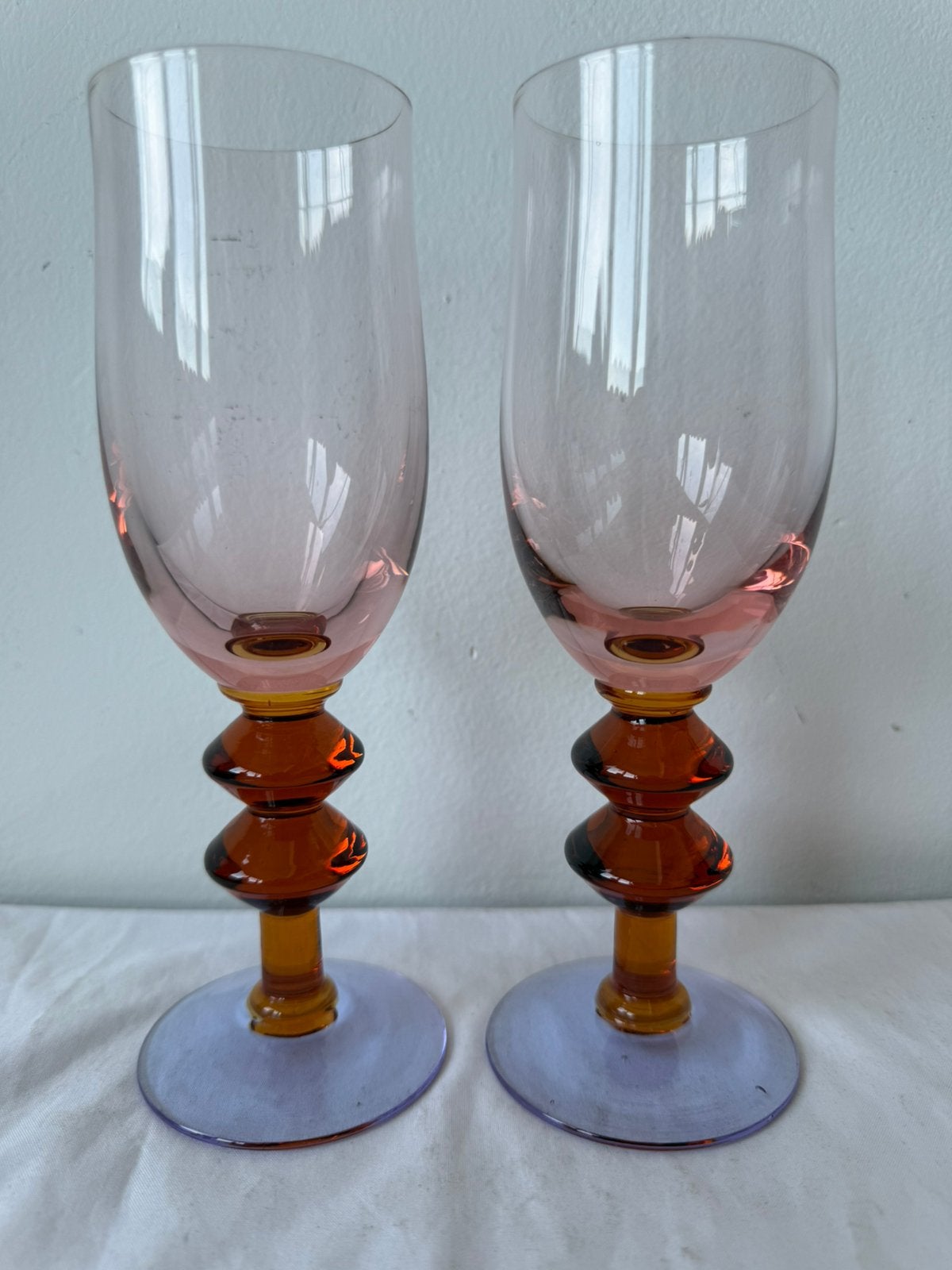 Twee wijnglazen Zweeds design Sagaform Spectra, Ophalen of Verzenden