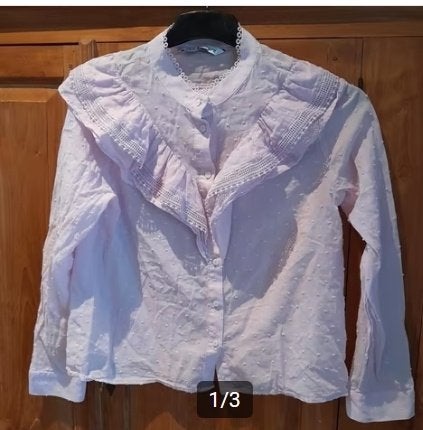 ZARA luchtige retro blouse oud roze vintage look, Kleding | Dames, Maat 38/40 (M), Zara, Ophalen of Verzenden, Zo goed als nieuw
