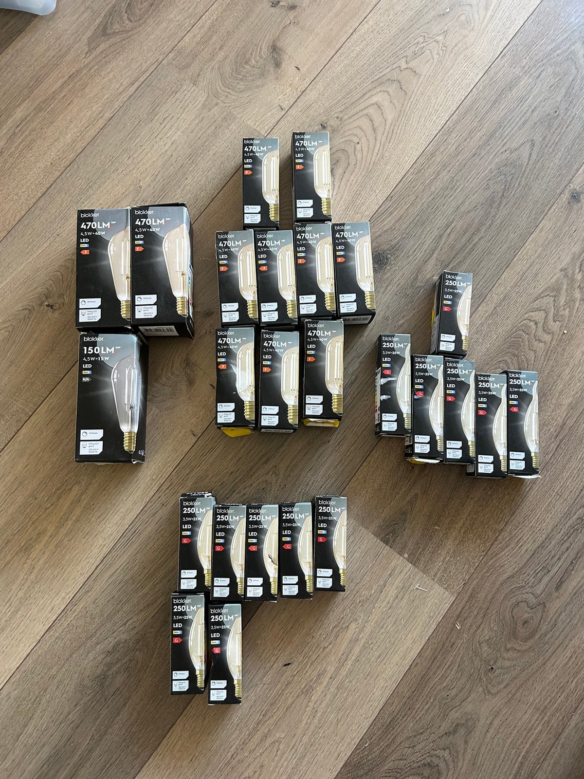 Set van verschillende nieuwe blokker lampen, Ophalen of Verzenden, Zo goed als nieuw, E27 (groot), Led-lamp