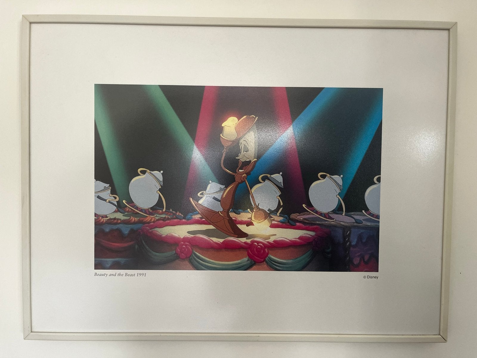 Disney Belle en het Beest 1991 ingelijste print, Ophalen of Verzenden