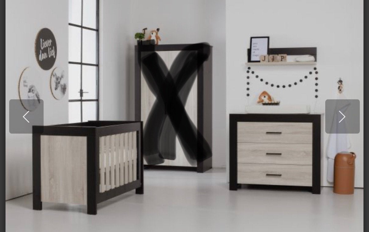 TWF Brentwood Ledikant + Commode + plankje aan de muur., Ophalen, Gebruikt, Ledikant