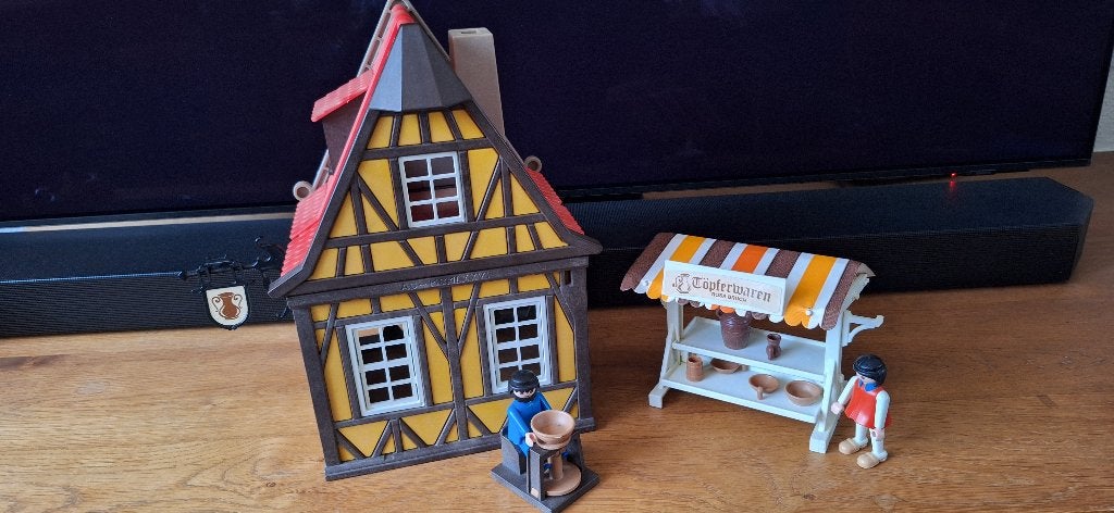 Playmobil vintage 3455 Pottenbakkershuis, Gebruikt, Gebouw, Complete set, Ophalen of Verzenden
