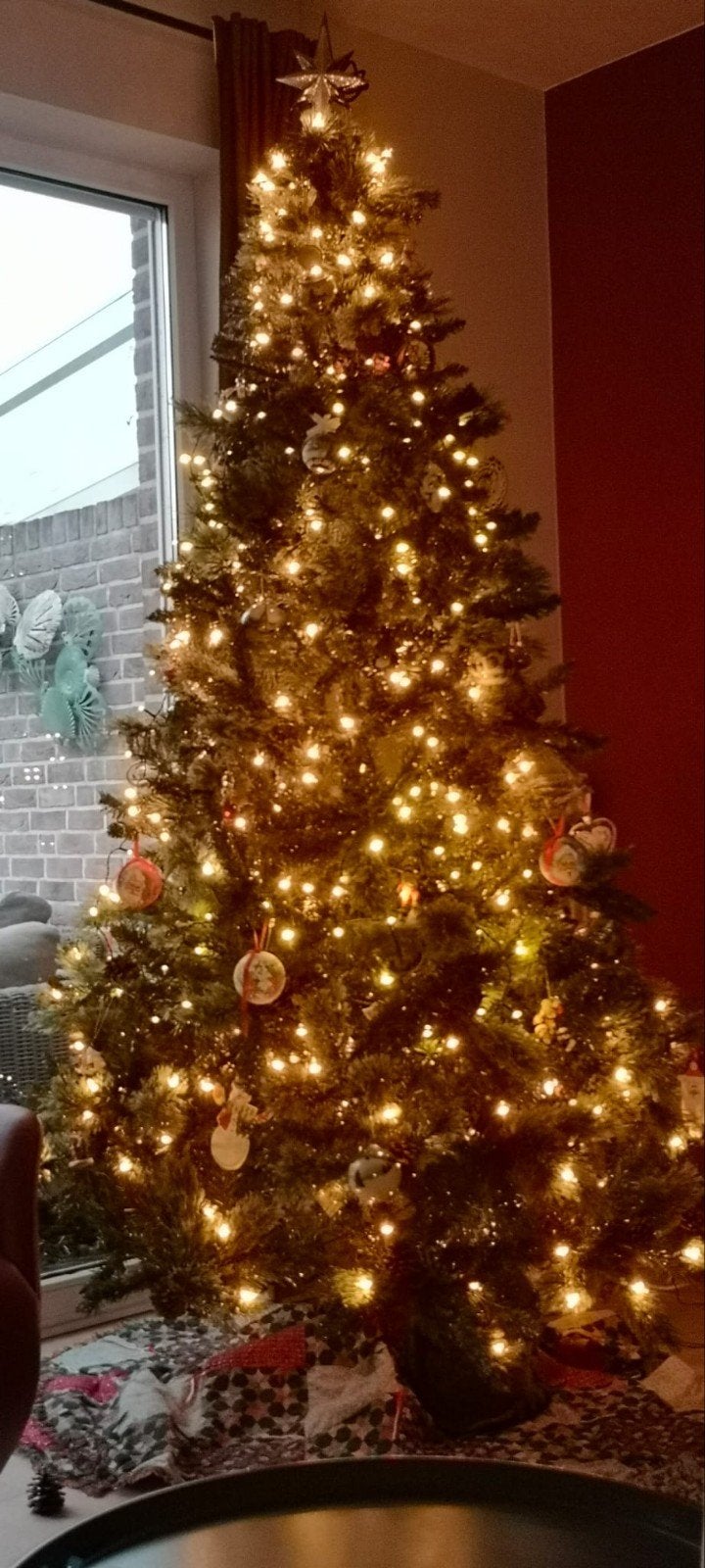 Kerstboom met verlichting, Ophalen