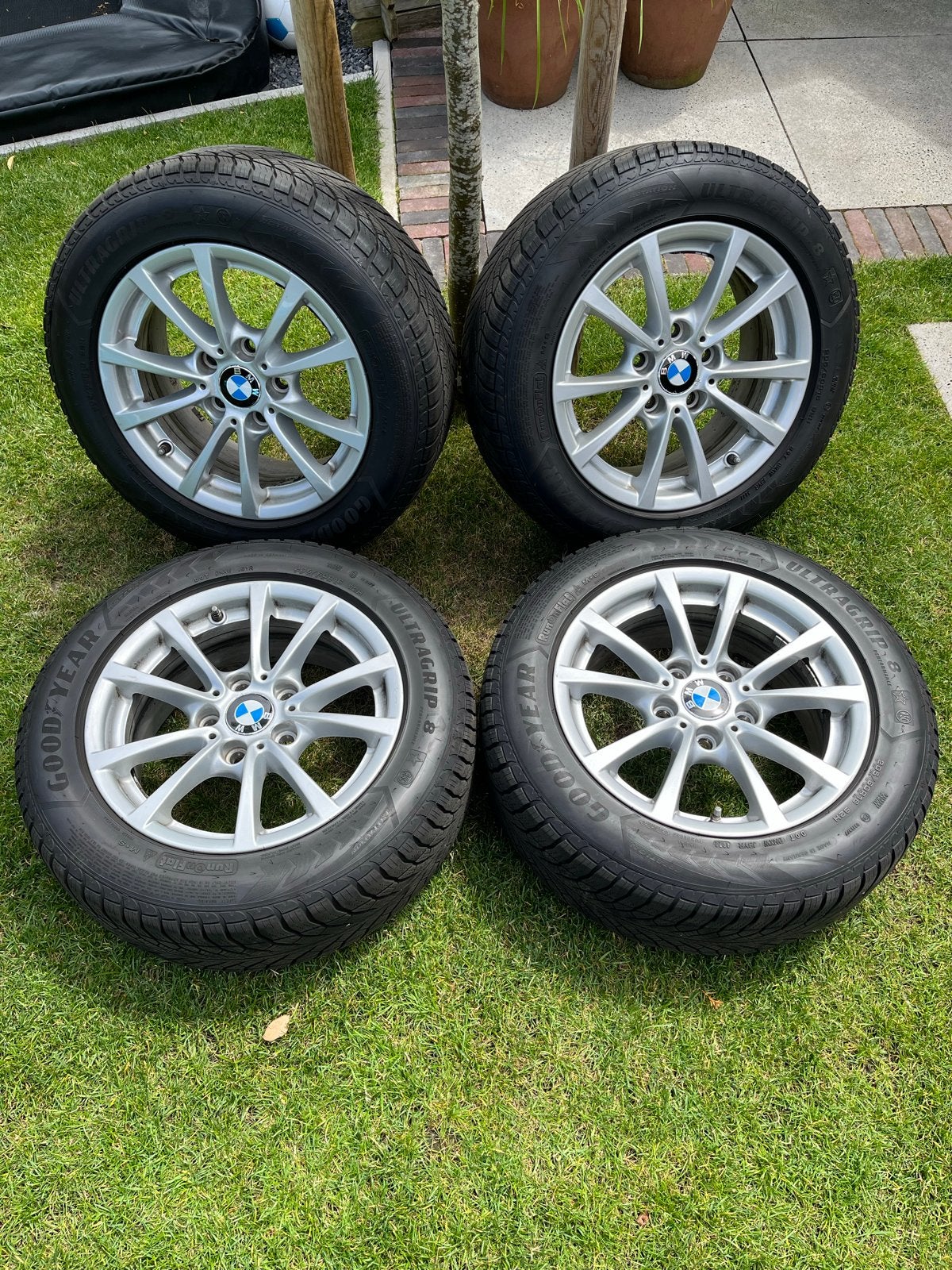 BMW 16 inch winterbanden met velgen - Goodyear Ultragrip 8, Auto-onderdelen, Banden en Velgen, Ophalen, Gebruikt, 16 inch, Banden en Velgen