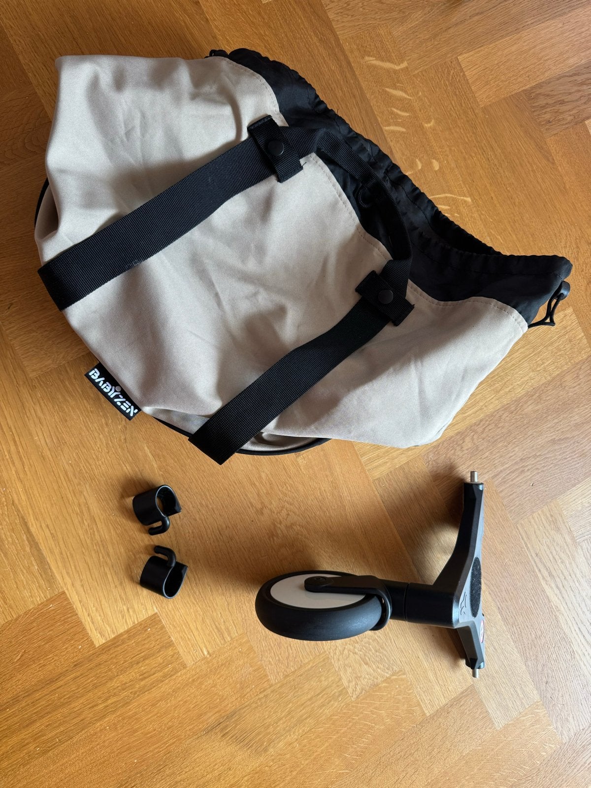 Babyzen YOYO Tas Taupe met wiel en adapters, Ophalen of Verzenden, Zo goed als nieuw, Kinderwagen, Overige merken
