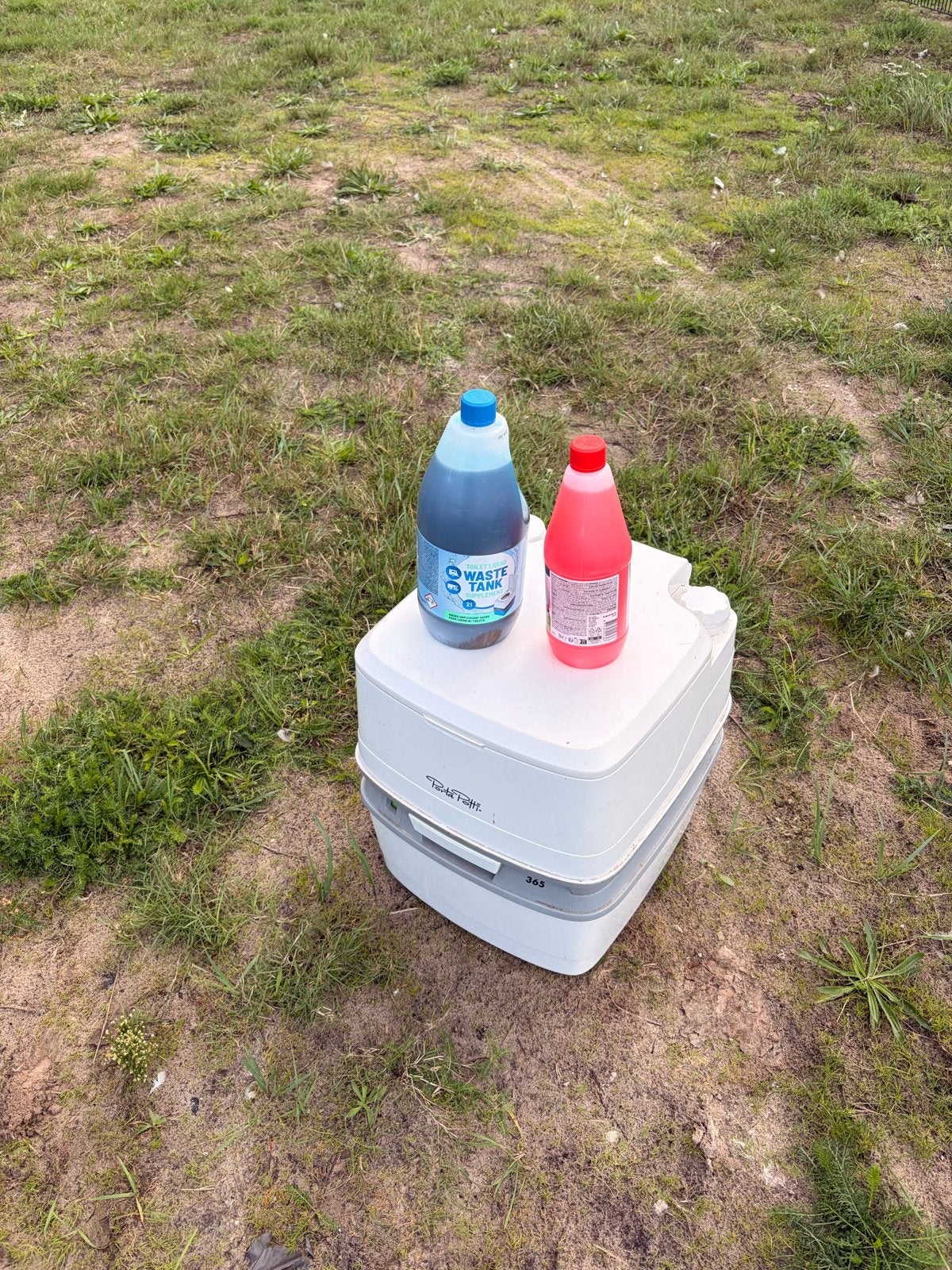 Portapotti Camping WC met vloeistoffen, Ophalen of Verzenden, Gebruikt