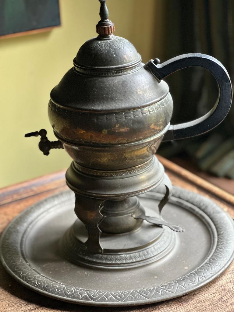 Antiek Samovar - kraantjeskan, Ophalen of Verzenden, Koper