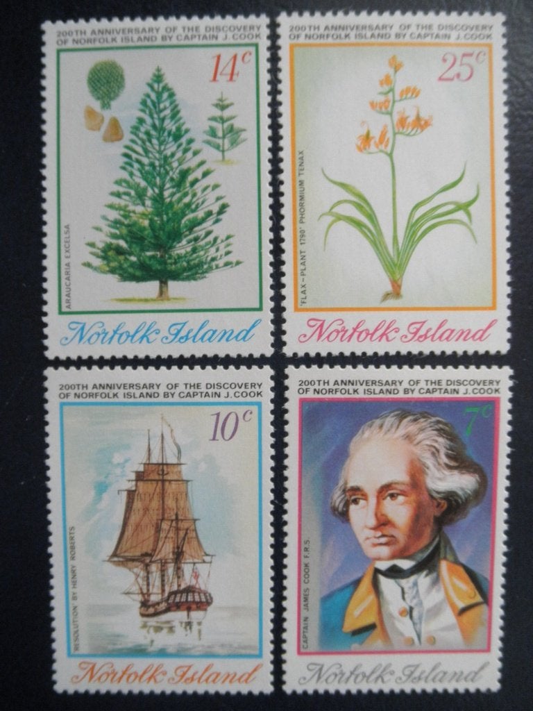 Postzegels Norfolk Island James Cook,  bomen - cw. 5,20 (*)., Ophalen of Verzenden