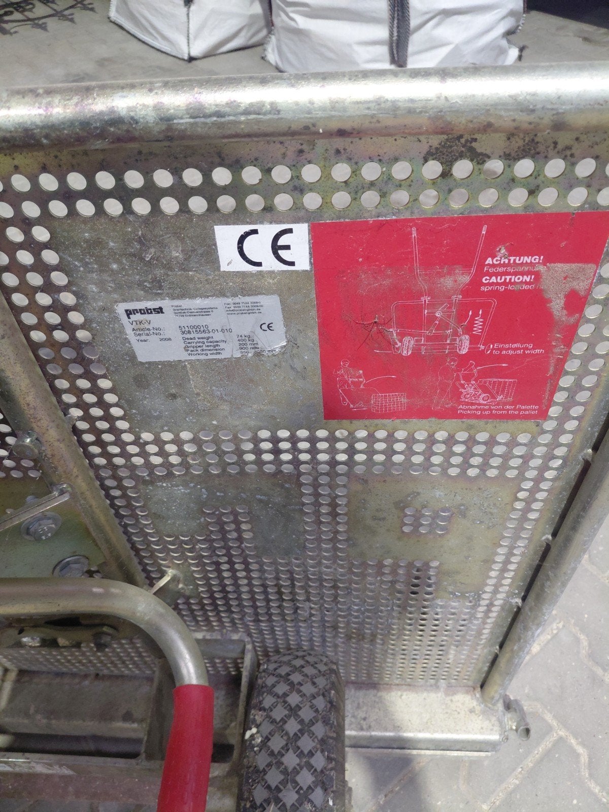 Probst Vario kruiwagen voor stenen en tegels, Ophalen, Gebruikt, Handmatig, Probst