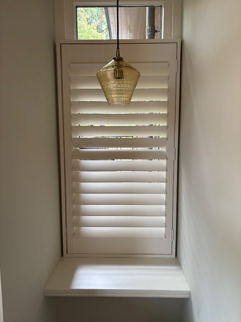 Shutter deur, Ophalen, Beige, Hout, Nieuw